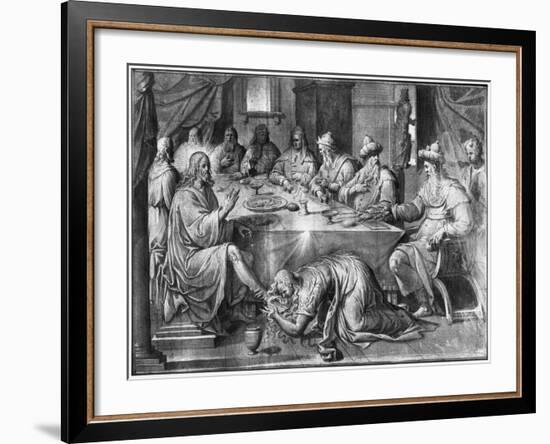 Life of Christ, the Meal at the House of Simon the Pharisee-Henri Lerambert-Framed Giclee Print