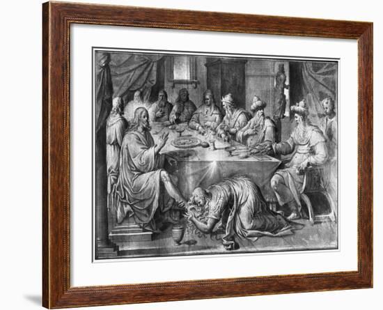 Life of Christ, the Meal at the House of Simon the Pharisee-Henri Lerambert-Framed Giclee Print