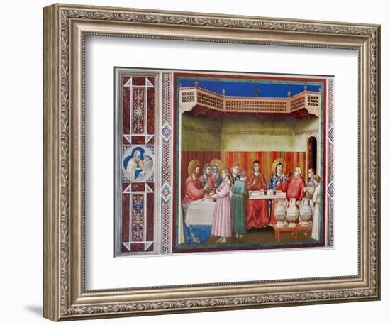 Life of Christ, The Wedding at Cana-Giotto di Bondone-Framed Art Print