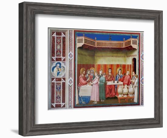 Life of Christ, The Wedding at Cana-Giotto di Bondone-Framed Art Print