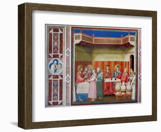 Life of Christ, The Wedding at Cana-Giotto di Bondone-Framed Art Print