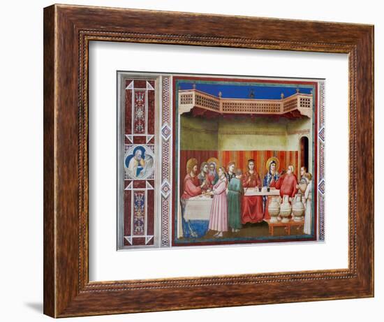 Life of Christ, The Wedding at Cana-Giotto di Bondone-Framed Art Print