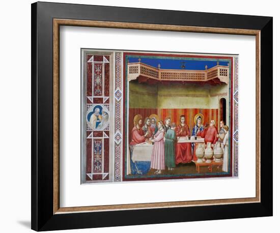 Life of Christ, The Wedding at Cana-Giotto di Bondone-Framed Art Print