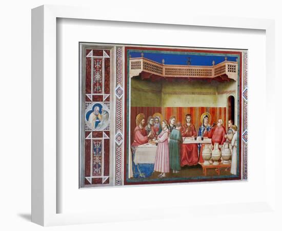 Life of Christ, The Wedding at Cana-Giotto di Bondone-Framed Art Print