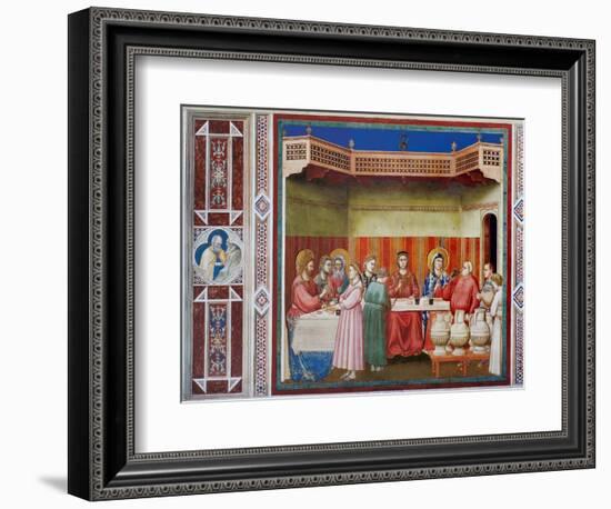 Life of Christ, The Wedding at Cana-Giotto di Bondone-Framed Art Print