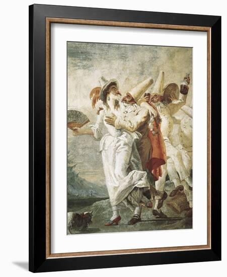 Life of Pulcinella-Giovanni Battista Tiepolo-Framed Art Print
