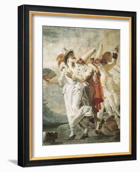 Life of Pulcinella-Giovanni Battista Tiepolo-Framed Art Print