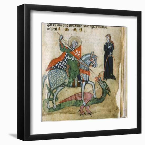 Life of St. George and St. Margaret, Dragon-Miniatore veronese-Framed Art Print