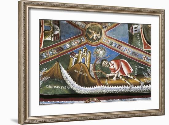 Life of St. Nicholas of Bari, Detail from Cycle of Frescoes, St. Eldrado Chapel-null-Framed Giclee Print