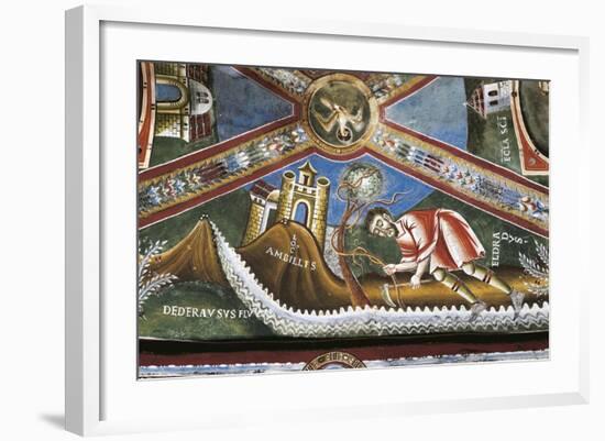 Life of St. Nicholas of Bari, Detail from Cycle of Frescoes, St. Eldrado Chapel-null-Framed Giclee Print