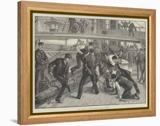 Life on Board a Man-Of-War, Junior Officers at Hockey-William Heysham Overend-Framed Premier Image Canvas