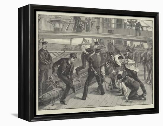 Life on Board a Man-Of-War, Junior Officers at Hockey-William Heysham Overend-Framed Premier Image Canvas