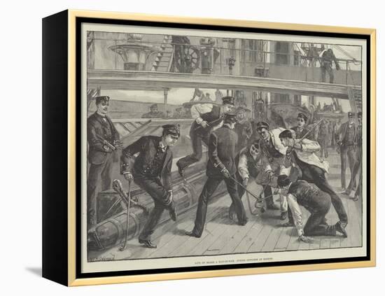 Life on Board a Man-Of-War, Junior Officers at Hockey-William Heysham Overend-Framed Premier Image Canvas