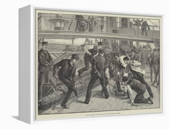 Life on Board a Man-Of-War, Junior Officers at Hockey-William Heysham Overend-Framed Premier Image Canvas