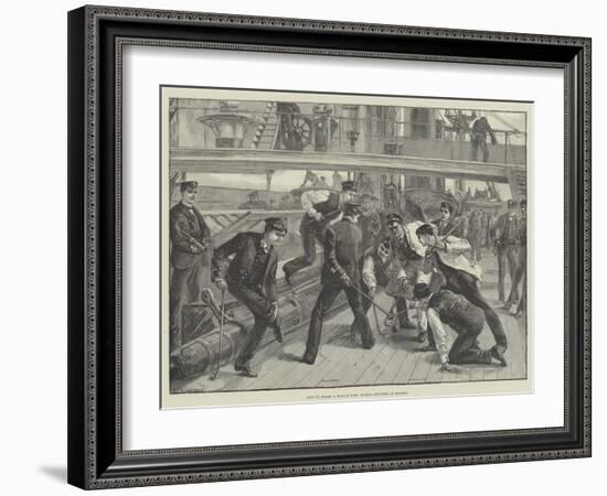 Life on Board a Man-Of-War, Junior Officers at Hockey-William Heysham Overend-Framed Giclee Print