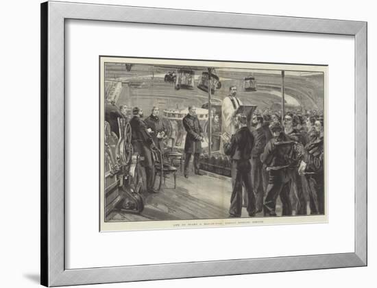 Life on Board a Man-Of-War, Sunday Morning Service-William Heysham Overend-Framed Giclee Print