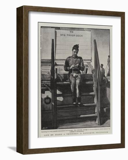 Life on Board a Troopship, a Favourite Occupation-null-Framed Giclee Print