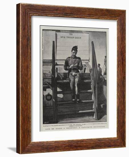 Life on Board a Troopship, a Favourite Occupation-null-Framed Giclee Print