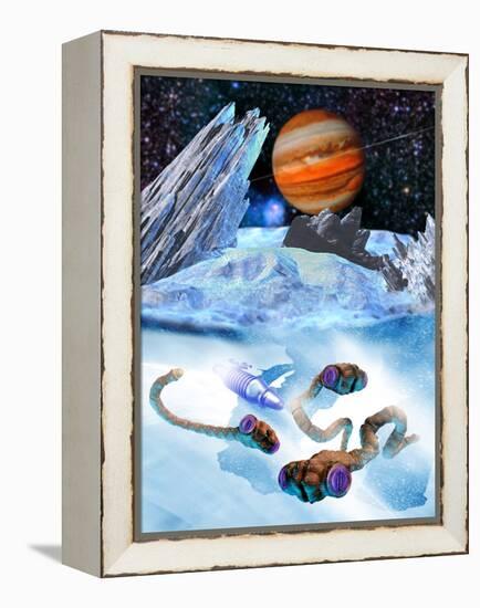 Life on Europa-Victor Habbick-Framed Premier Image Canvas