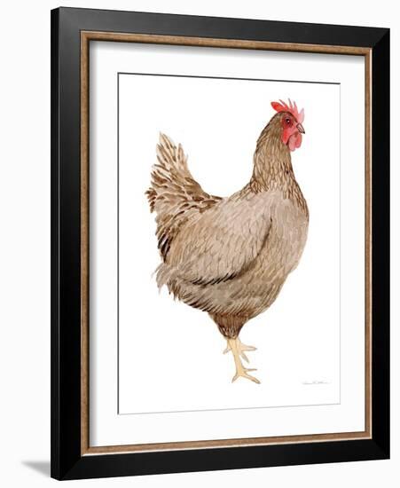 Life on the Farm Chicken Element III-Kathleen Parr McKenna-Framed Art Print