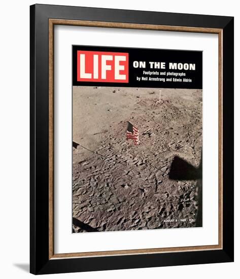 LIFE On the Moon-Footprints-null-Framed Art Print