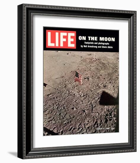 LIFE On the Moon-Footprints-null-Framed Art Print