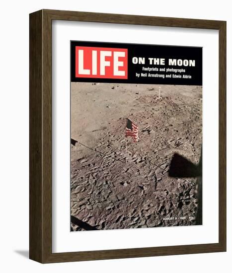 LIFE On the Moon-Footprints-null-Framed Art Print