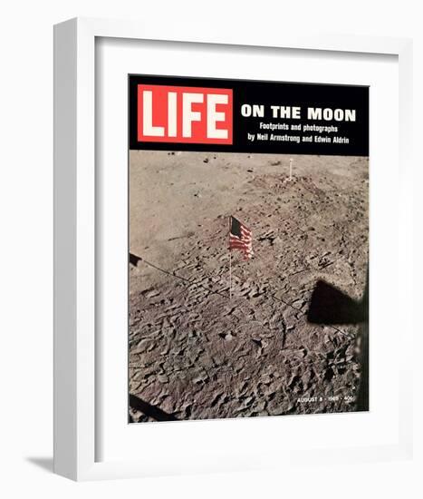 LIFE On the Moon-Footprints-null-Framed Art Print