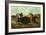 Life on the Prairie, the Buffalo Hunt, 1862-Currier & Ives-Framed Giclee Print