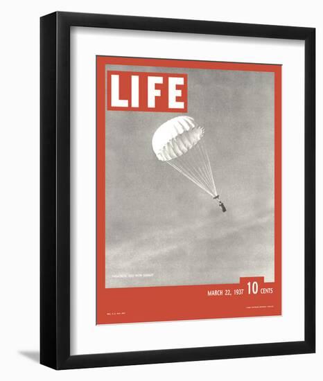 LIFE Parachute Test 1937-null-Framed Art Print