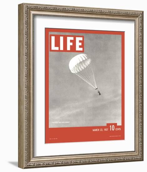 LIFE Parachute Test 1937-null-Framed Art Print