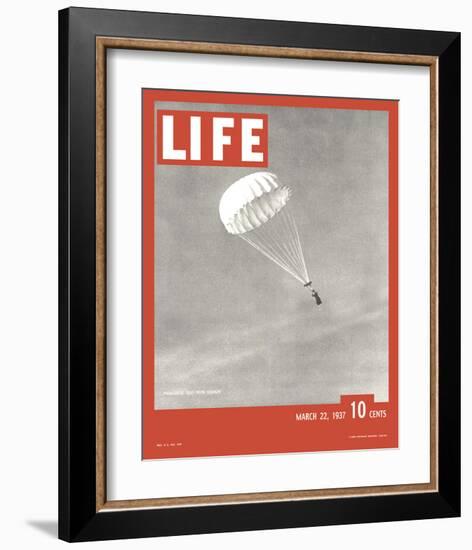 LIFE Parachute Test 1937-null-Framed Art Print