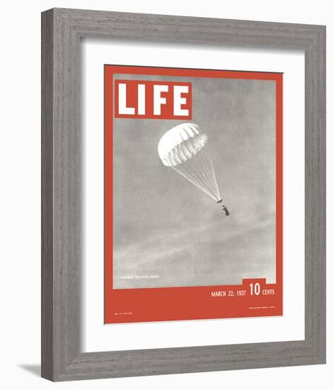 LIFE Parachute Test 1937-null-Framed Art Print