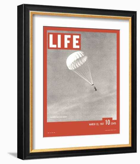 LIFE Parachute Test 1937-null-Framed Art Print