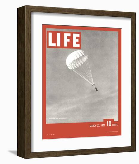 LIFE Parachute Test 1937-null-Framed Art Print