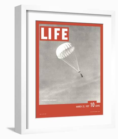 LIFE Parachute Test 1937-null-Framed Art Print