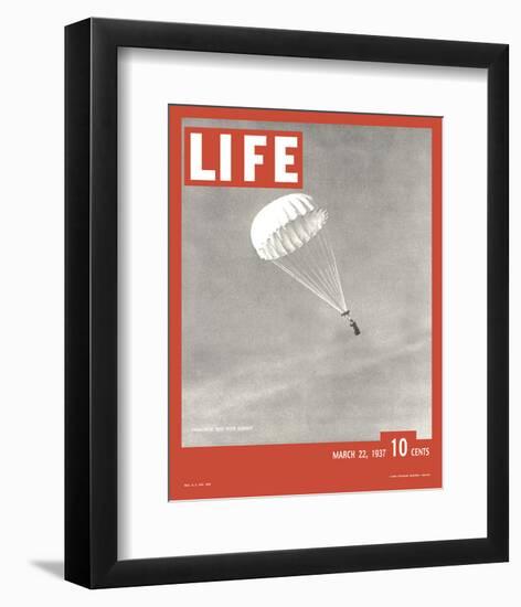 LIFE Parachute Test 1937-null-Framed Premium Giclee Print