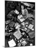 Life Photographer Margret Bourke-White Sitting Amidst Contents of Opened Suitcase-Alfred Eisenstaedt-Mounted Premium Photographic Print