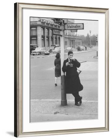 Life Photographer Paul Schutzer, in East Berlin' Premium Photographic Print  - Paul Schutzer