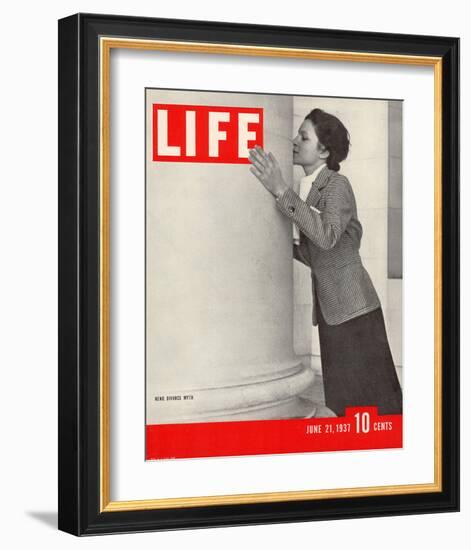 LIFE Reno Divorce Myth 1937-null-Framed Art Print