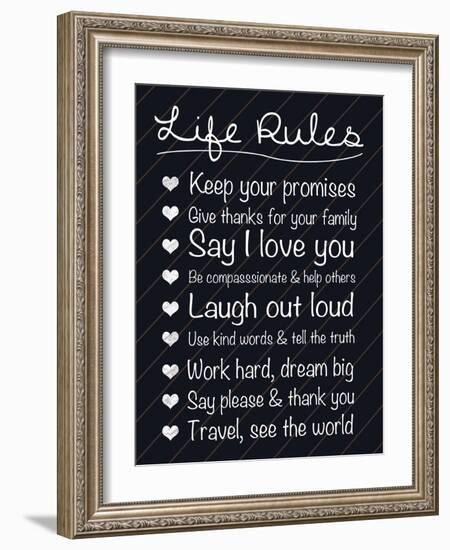 Life Rules-Lauren Gibbons-Framed Art Print