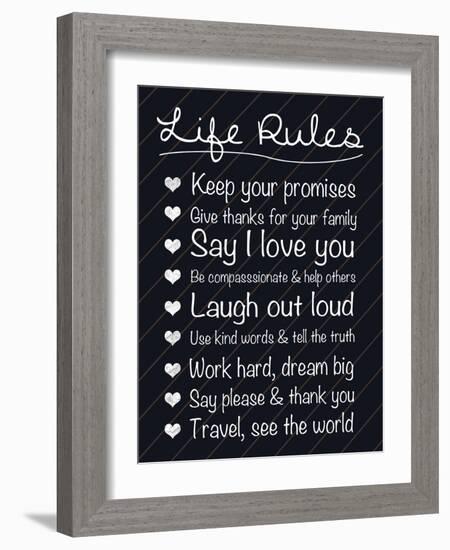 Life Rules-Lauren Gibbons-Framed Art Print