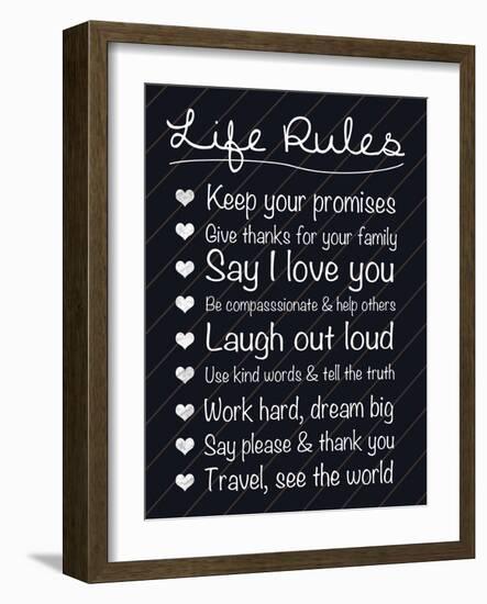 Life Rules-Lauren Gibbons-Framed Art Print