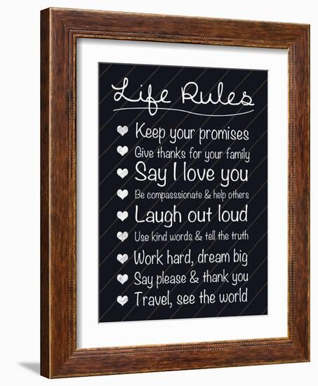 Life Rules-Lauren Gibbons-Framed Art Print