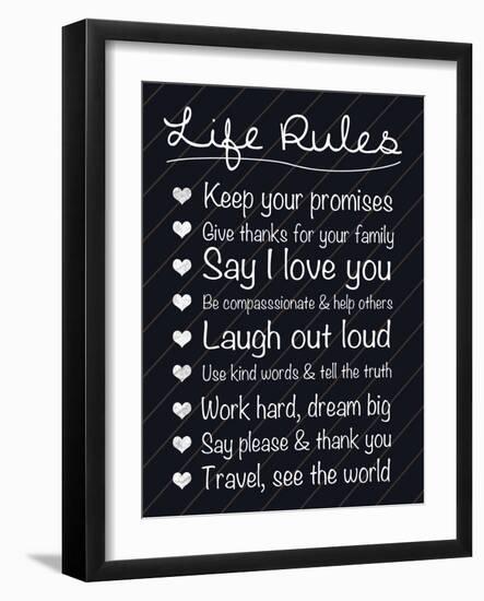 Life Rules-Lauren Gibbons-Framed Art Print