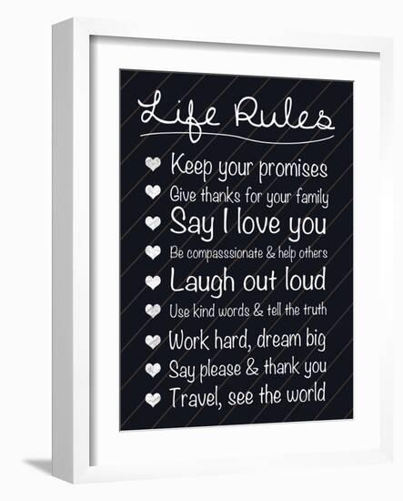 Life Rules-Lauren Gibbons-Framed Art Print