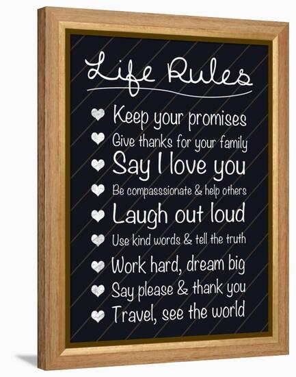 Life Rules-Lauren Gibbons-Framed Stretched Canvas