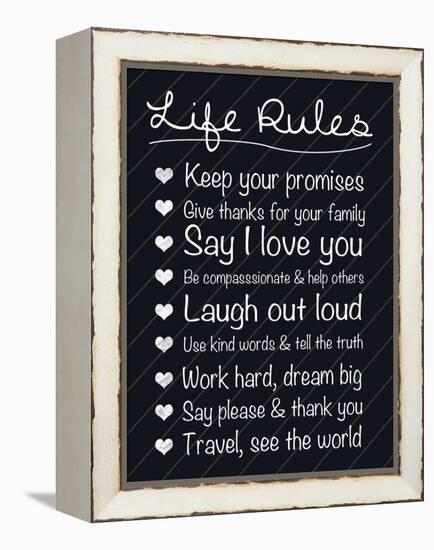 Life Rules-Lauren Gibbons-Framed Stretched Canvas