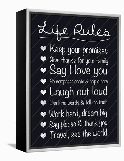 Life Rules-Lauren Gibbons-Framed Stretched Canvas