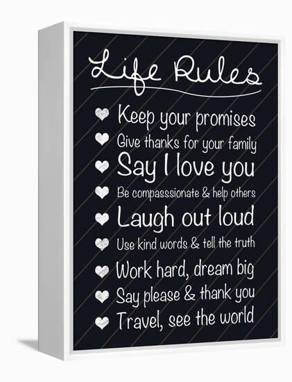 Life Rules-Lauren Gibbons-Framed Stretched Canvas